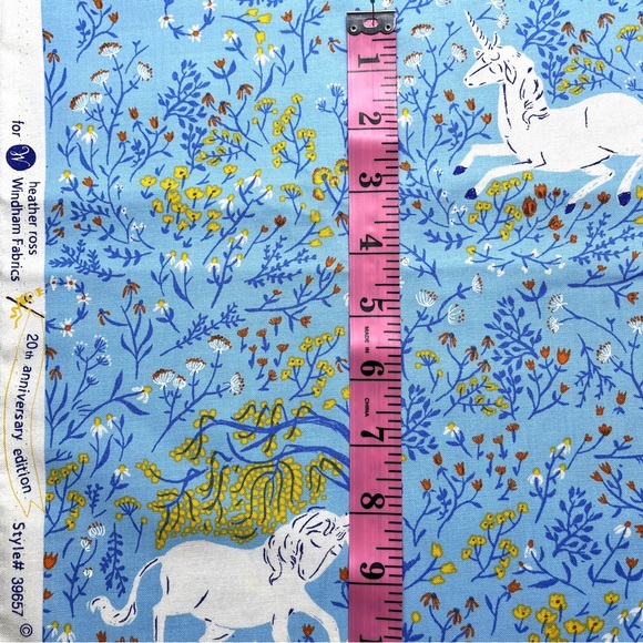 Unicorns, Cats, Flowers, Mixed Lot 100% Cotton Fabric, Quilt Sew, Craft 4-1/2 Yd - Picture 8 of 13